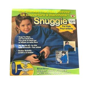 Original As Seen On TV Snuggie Blanket Blue Soft Fleece for Kids - NIB_Vintage
